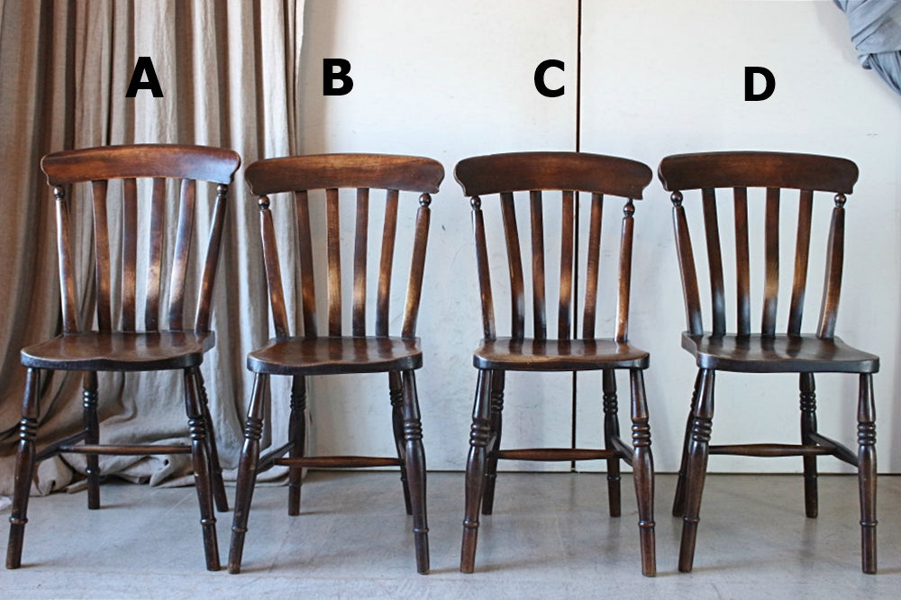 2脚あり！1890年代ヴィクトリアンキッチンチェア イギリスアンティーク