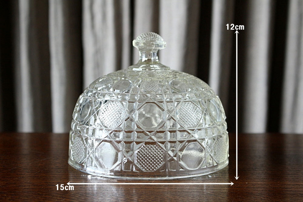 飴色に変化したガラスが美しいチーズドーム（直径15cm） フランス