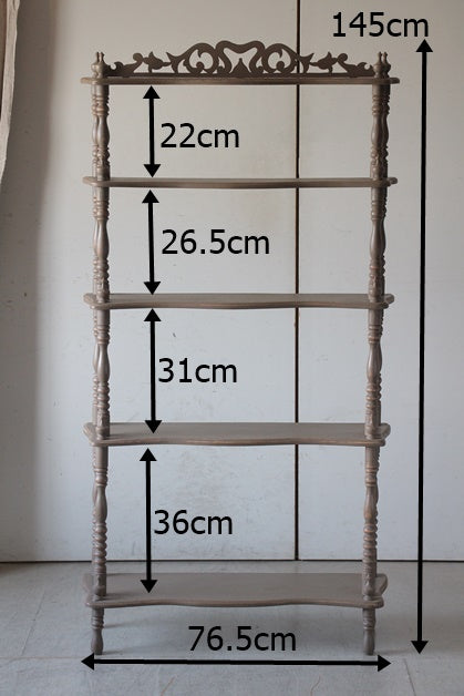 グレージュが素敵なナポレオンシェルフ（高さ145cm） フランス