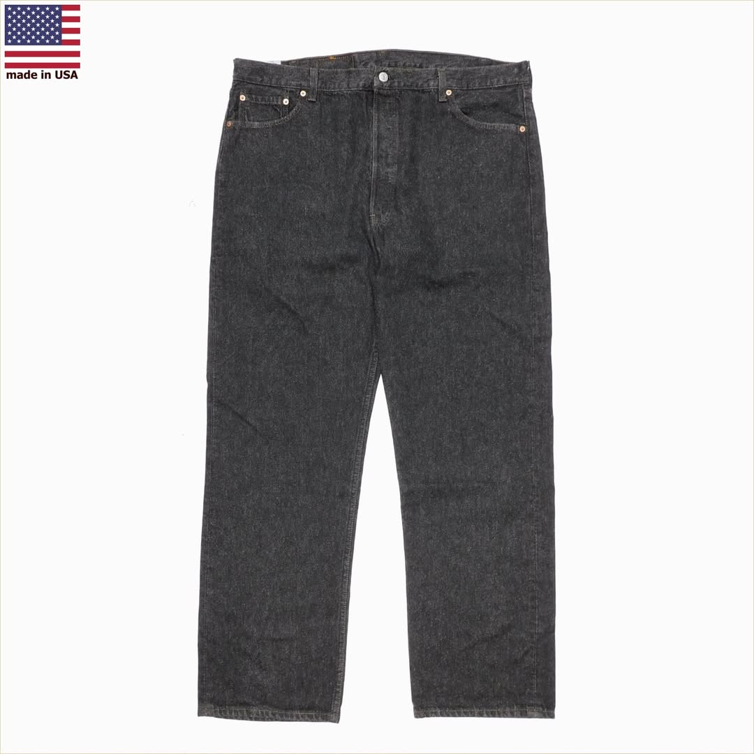 1990's Deadstock Levis® 501-0658 Black Denim made in USA – nest