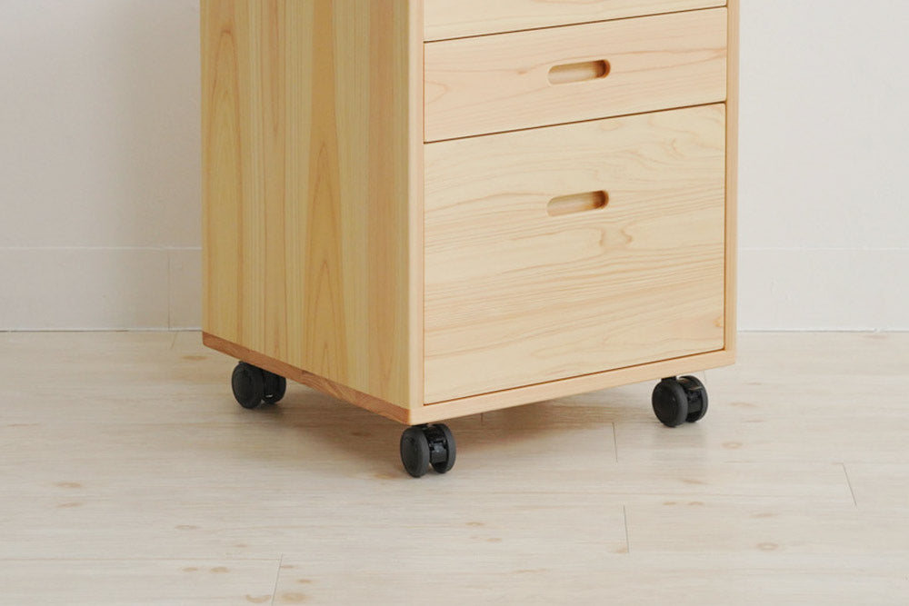 ファイルやA4サイズが入る便利な学習机専用ワゴン【学習机ワゴン