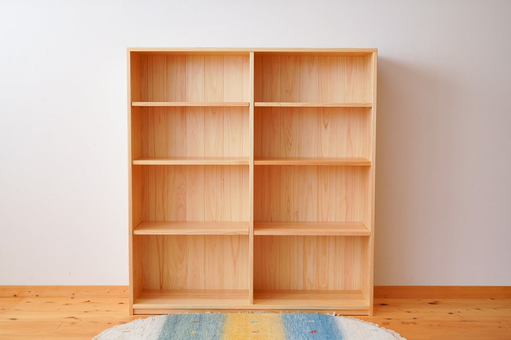 書斎やリビングにおけるシンプルな木の書棚【書棚KAEDE】 – なかよし