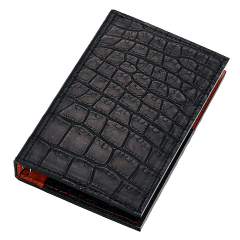 システム手帳 クロコダイル M5 φ11mm ブラック（趣味文オリジナル