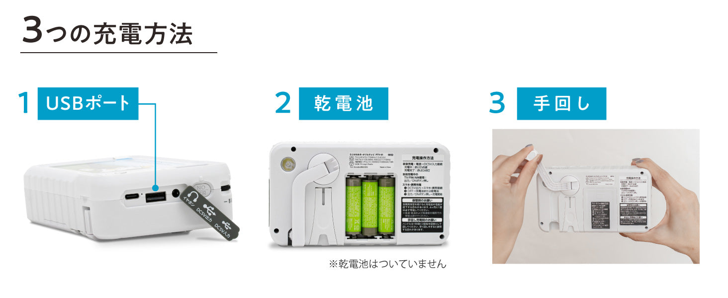 災害時の情報確保に。手回し充電対応のポータブルテレビ新登場｜SONAERU