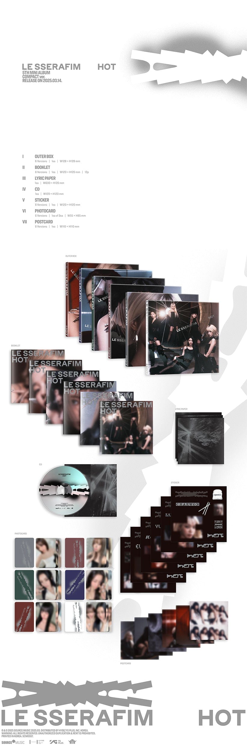 LE SSERAFIM - HOT COMPACT WEVERSE SHOP LUCKY DRAW