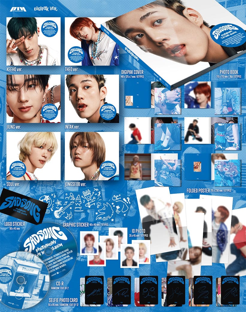 P1Harmony - 7th Mini Album 'SAD SONG' DIGIPACK VER.