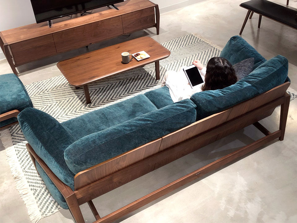 ②富士ファニチャー 北欧デザイン ハイバックソファ 曲げ木 ③富士