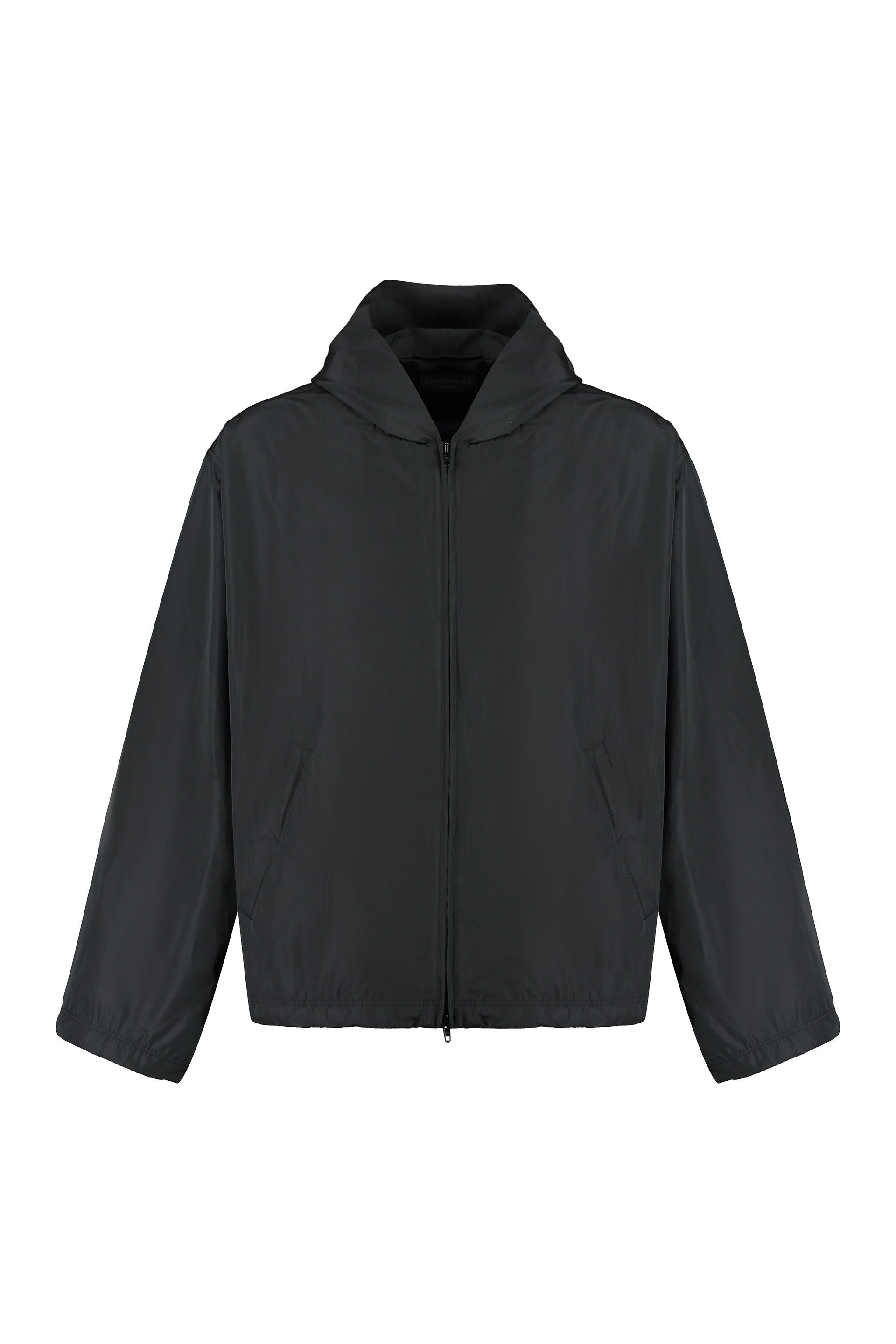 Balenciaga - Technical fabric hooded full-zip jacket black - The