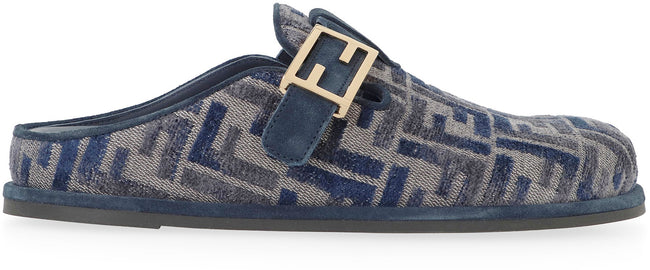 Fendi - Fendi Feel denim mules blue - The Corner
