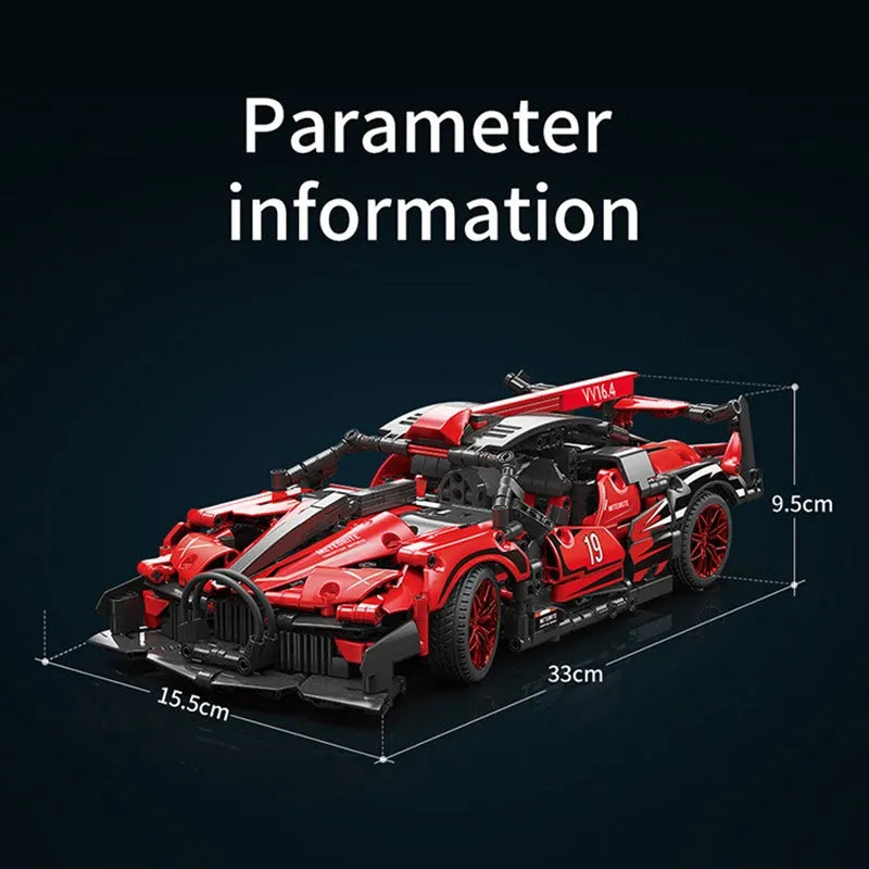 Tech MOC 88303 Speed Beast Racing Sports Car Blocks