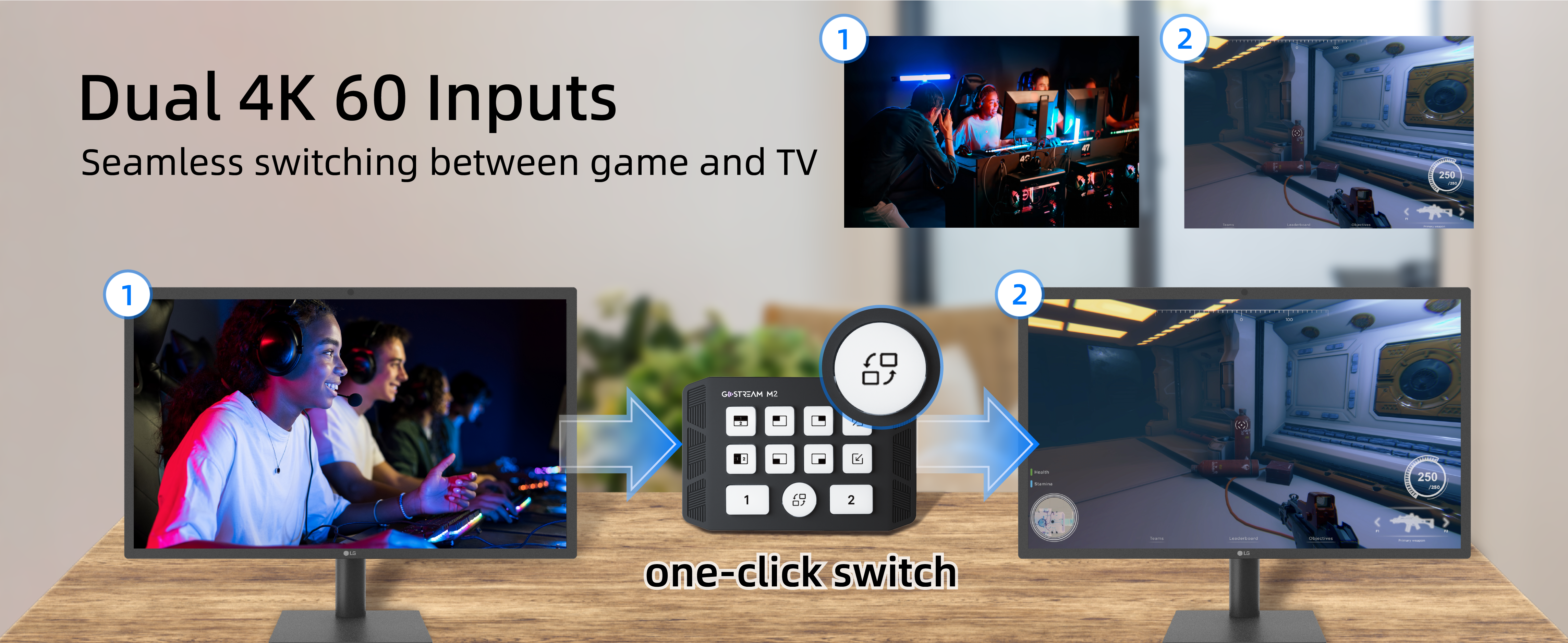 GoStream M2: HDMI 2.1 Capture Card & Switch | USB 3.0 Live