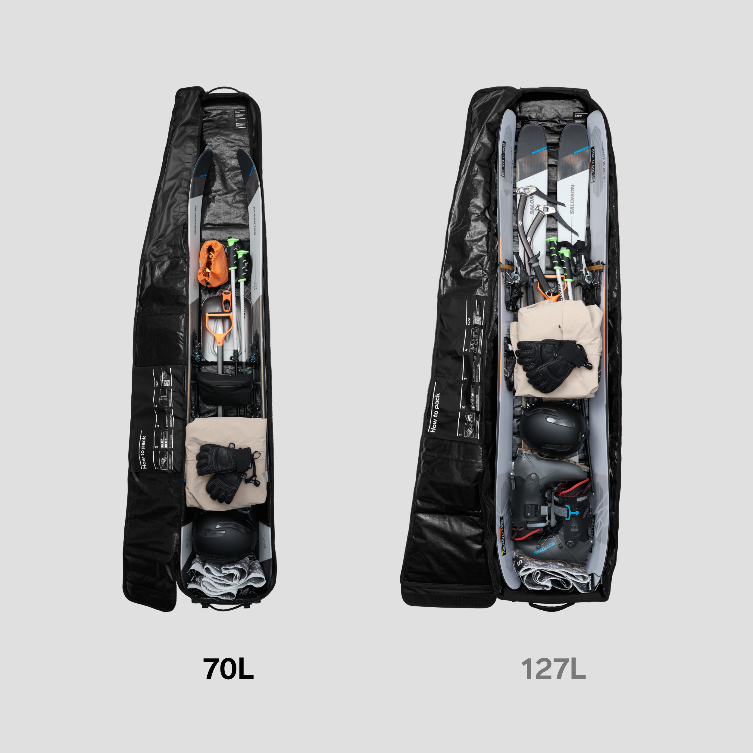 Snow Roller Pro 70L Coral Flash | Db Journey Norway