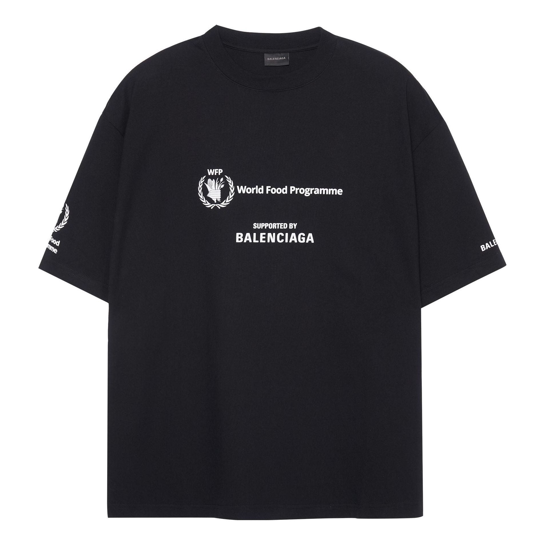 Balenciaga x WFP T-Shirt Medium Fit 'Black' 612966TMVL21070