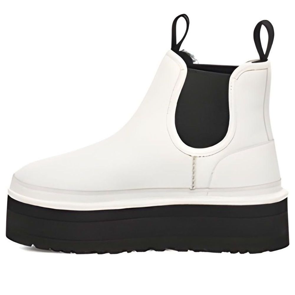 WMNS) UGG Neumel Platform Chelsea Boot 'Pebbled White' 1130533-PDWH