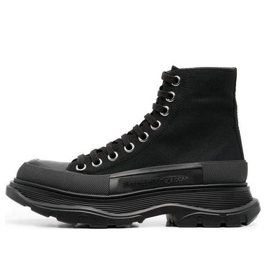 Alexander McQueen Tread Slick Lace Up Boot 'Triple Black Leather