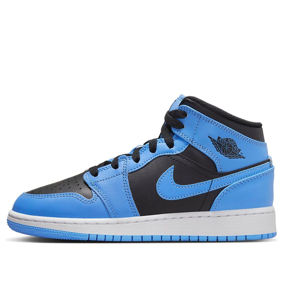 GS) Air Jordan 1 Mid 'Blue Black' DQ8423-401