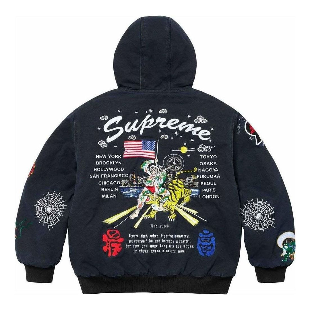 Supreme AOI Hooded Work Jacket 'Black Multi-Color' SUP-SS24-185