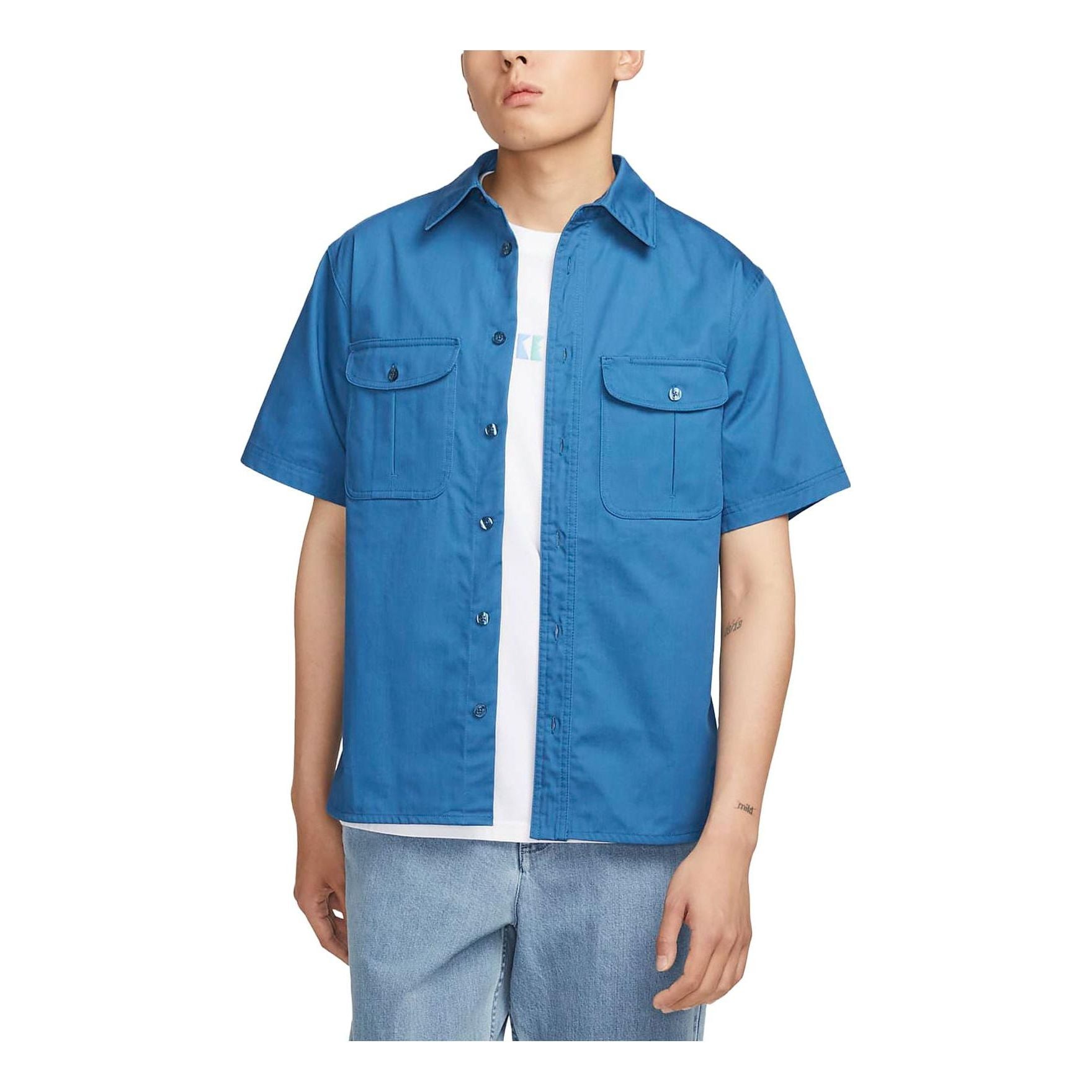 Nike SB Tanglin Short-sleeved woven button-down skateboard shirt