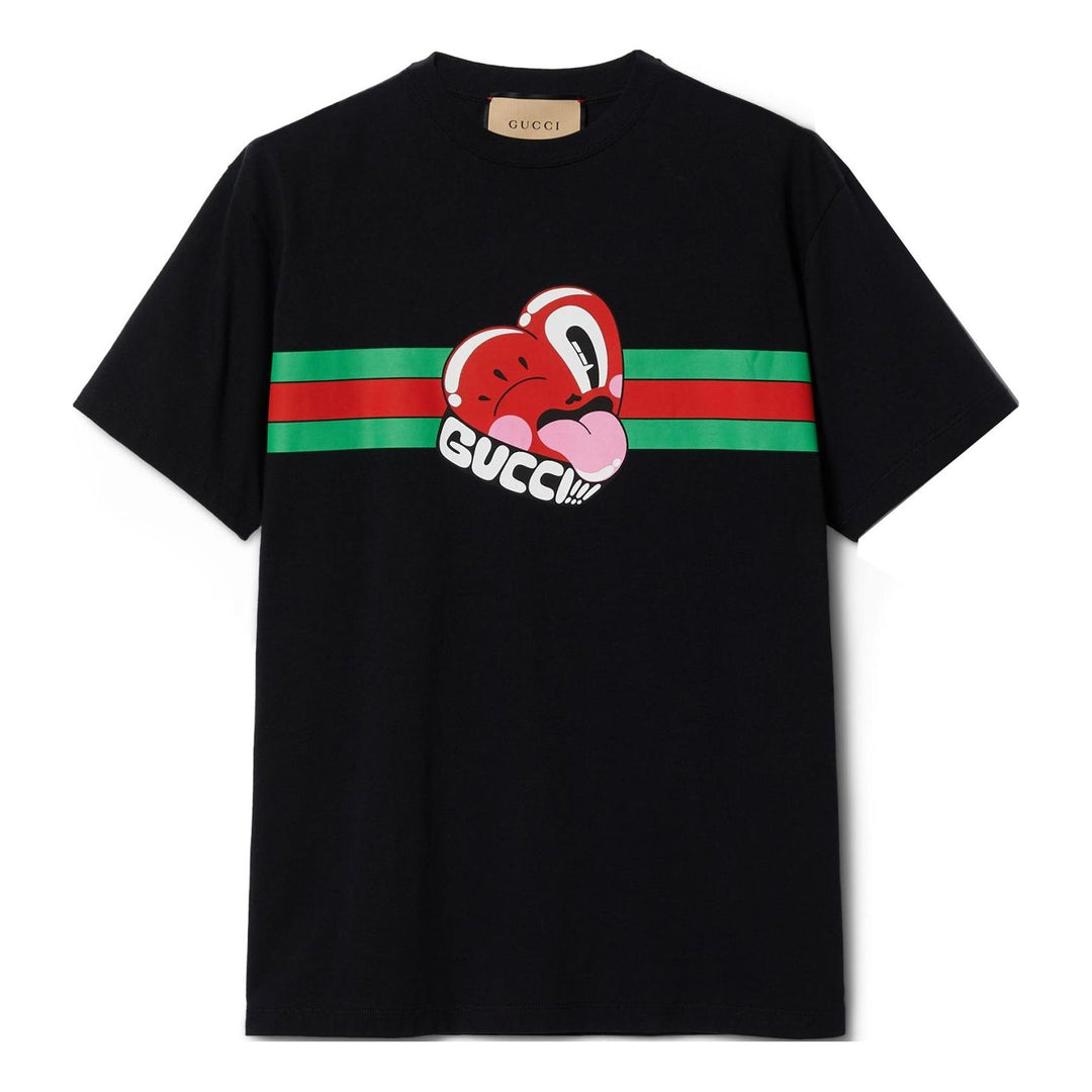 Gucci Graphic Cotton T-shirt 'Black' 785345-XJGIJ-1868