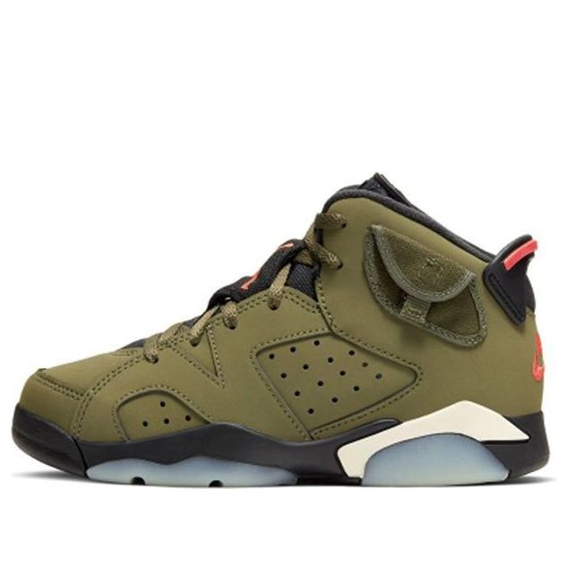 PS) Air Jordan 6 Retro x Travis Scott 'Olive' CQ3565-200