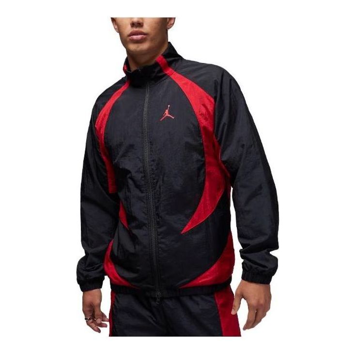 Air Jordan Sport Jam Warm Up Jacket Asia Sizing 'Black Red' DX9368-013
