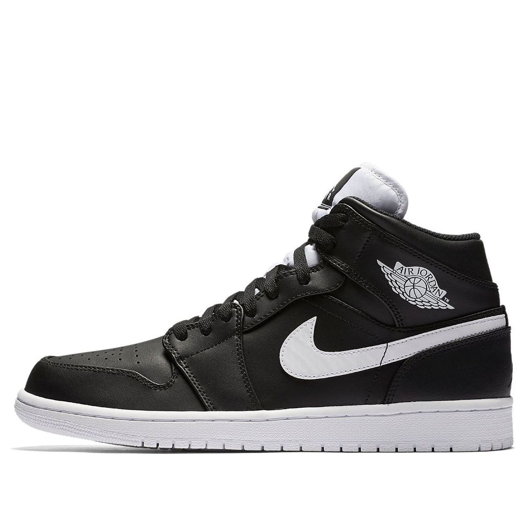 Air Jordan 1 Retro Mid 'Black White' 554724-038
