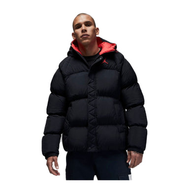 Air Jordan Logo Zipper Mid-Length Down Jacket Asia Sizing 'Black