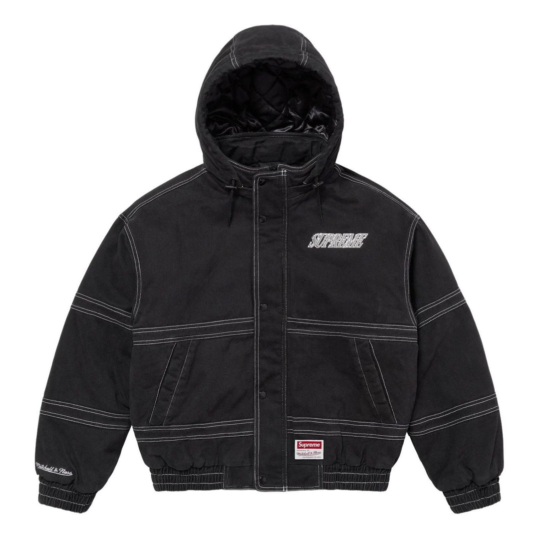 Supreme x Mitchell & Ness Twill Stadium Jacket 'Black' FW24J106-BLACK