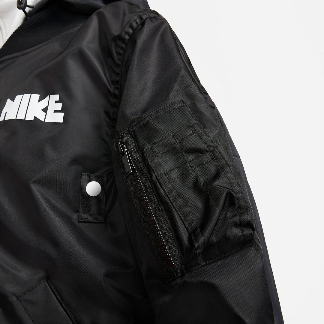 WMNS) Nike x sacai Layered Bomber Jacket 'Black' CV5686-010