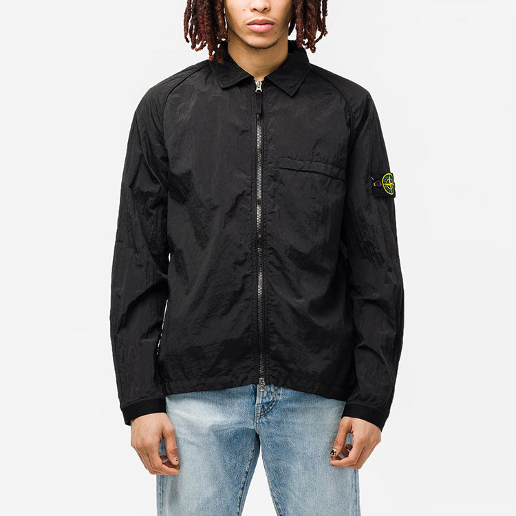 STONE ISLAND Nylon Metal Garment Dyed Over Shirt 'Black' 761512321
