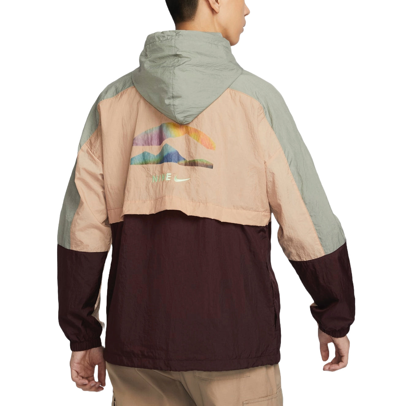 Nike Sportswear Woven Hooded Jacket Asia Sizing 'Hemp' HF6170-200