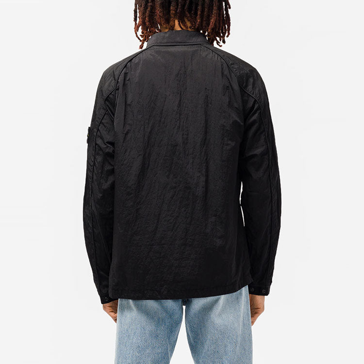 STONE ISLAND Nylon Metal Garment Dyed Over Shirt 'Black' 761512321