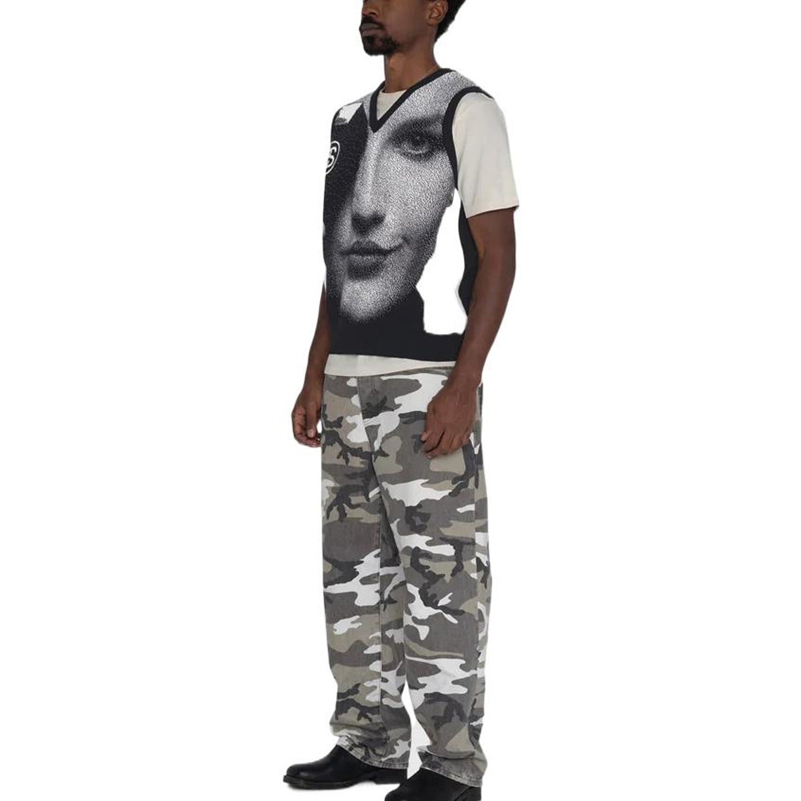 Stussy Photo Jacquard Vest 'Black' 117155