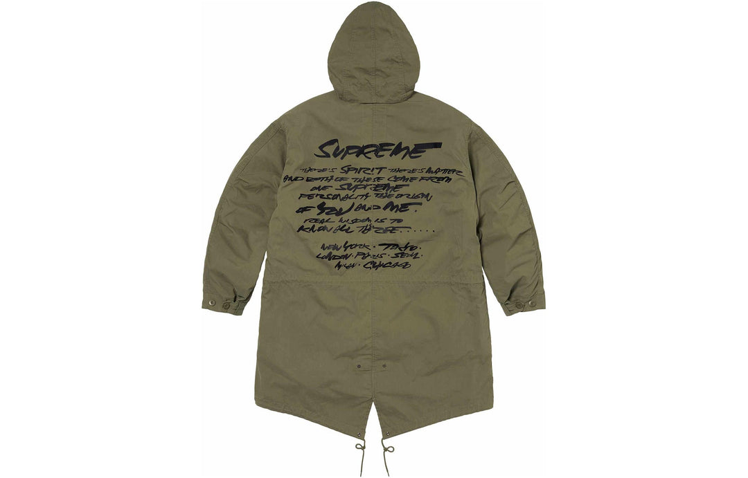 Supreme x Futura Fishtail Parka 'Black White Grey' SUP-SS24-016