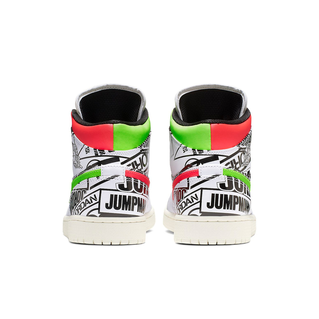 Air Jordan 1 Mid 'Over-Print Logos' 554724-119