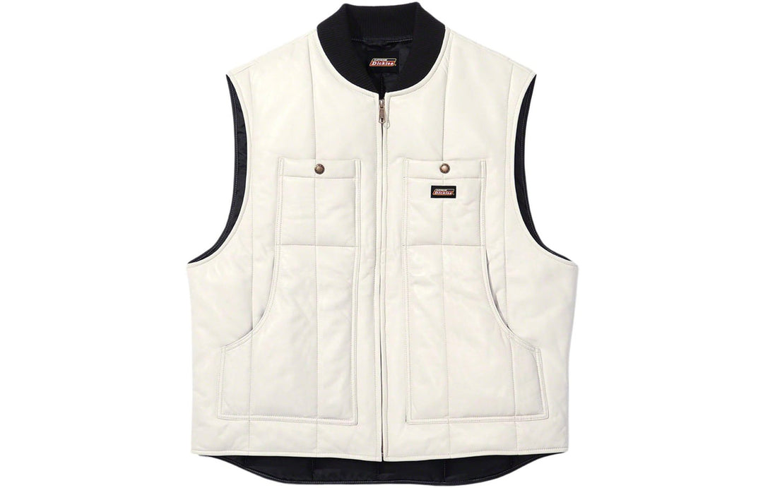 Supreme x Dickies FW23 Week9 Leather Work Vest 'White' SUP-FW23-163