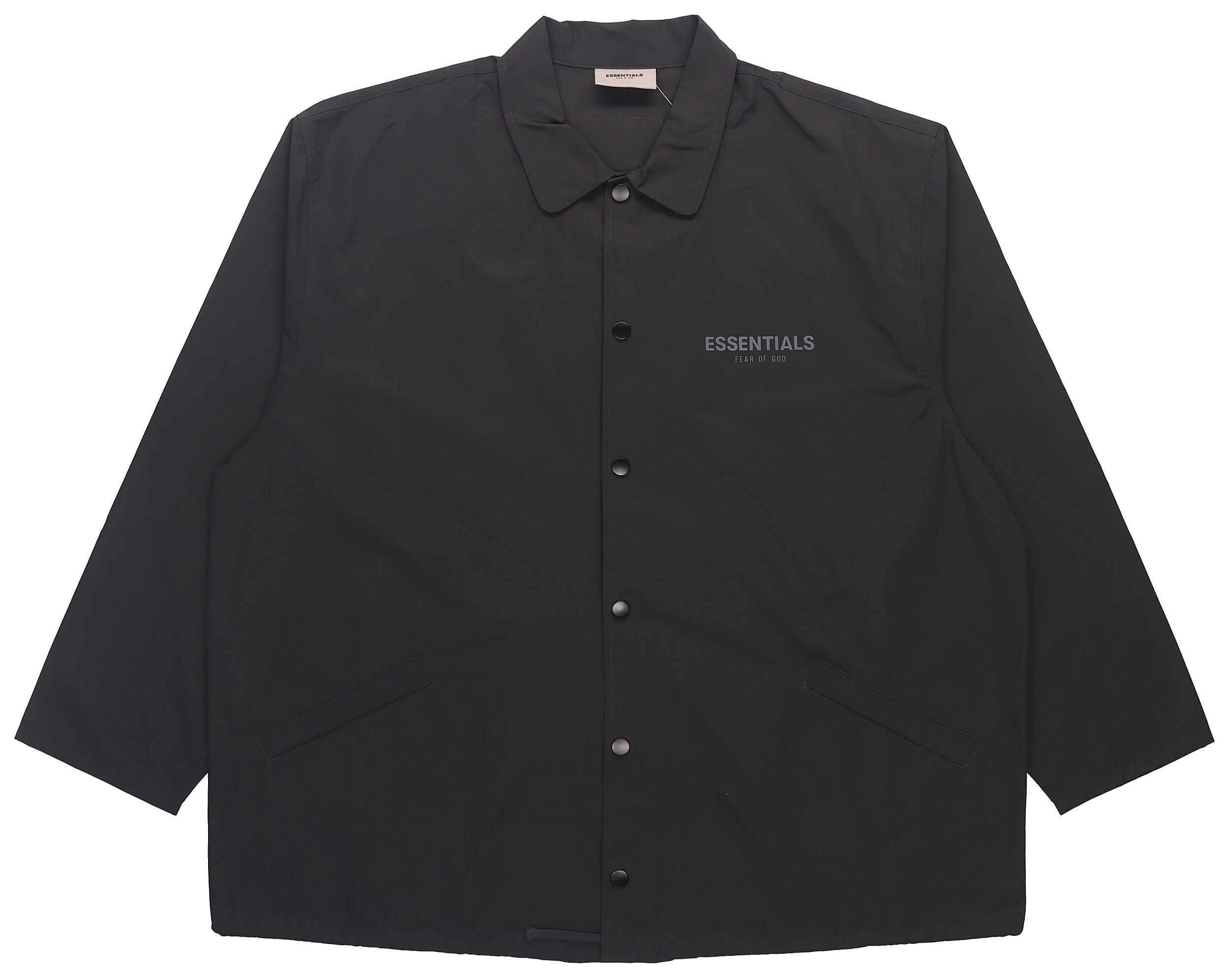 Fear of God Essentials SS21 Coaches Jacket Stretch Limo Black FOG