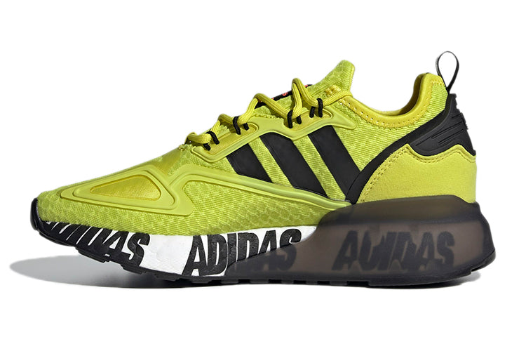 GS) adidas ZX 2K Boost J 'Bold Logo Graphic - Acid Yellow' FY2638