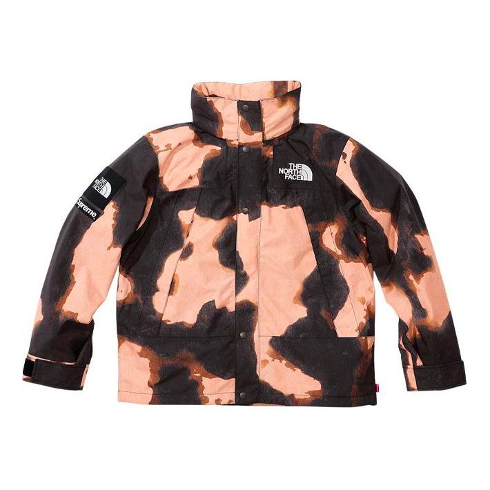 Supreme x The North Face Bleached Denim Print Mountain Jacket