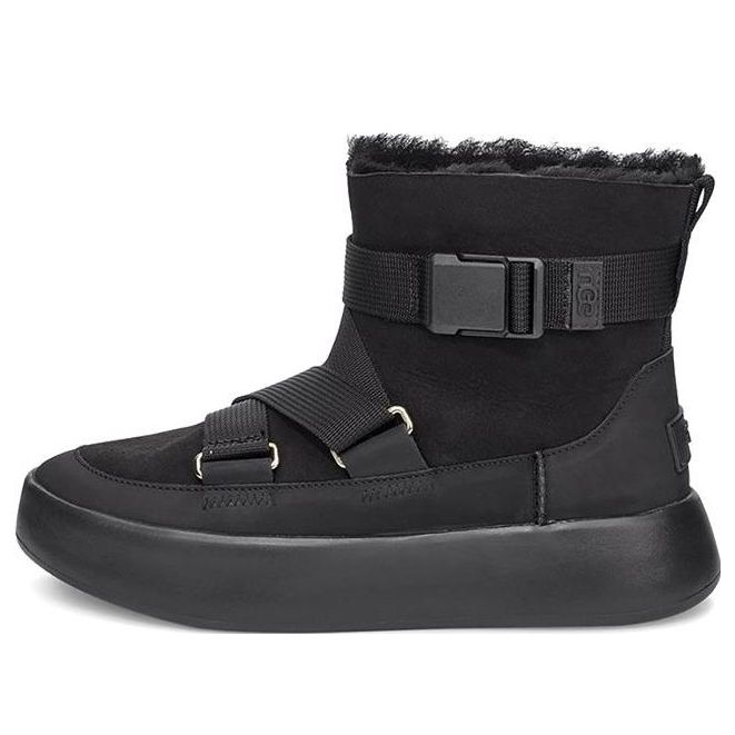 WMNS) UGG Classic Boom Buckle Snow boots Black 1104616-BLK