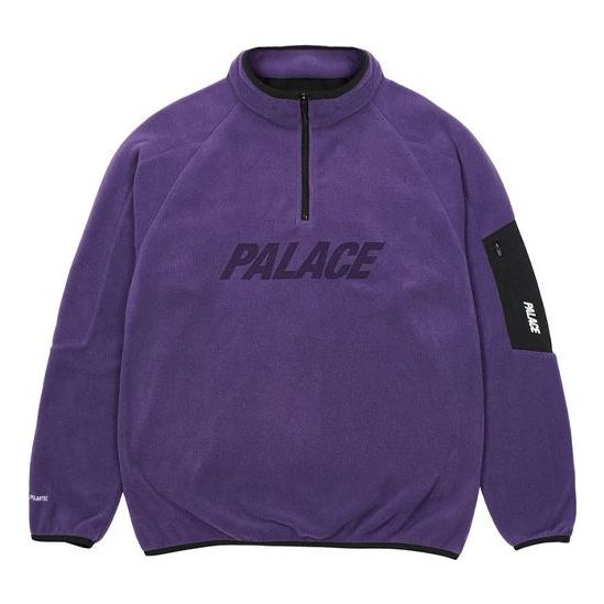 PALACE 1/4 Zip Half Zipper Alphabet Logo Round Neck Jacket Unisex