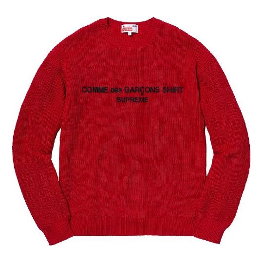 Supreme FW18 xCOMME des GARCONS Shirt Sweater Red SUP-FW18-405