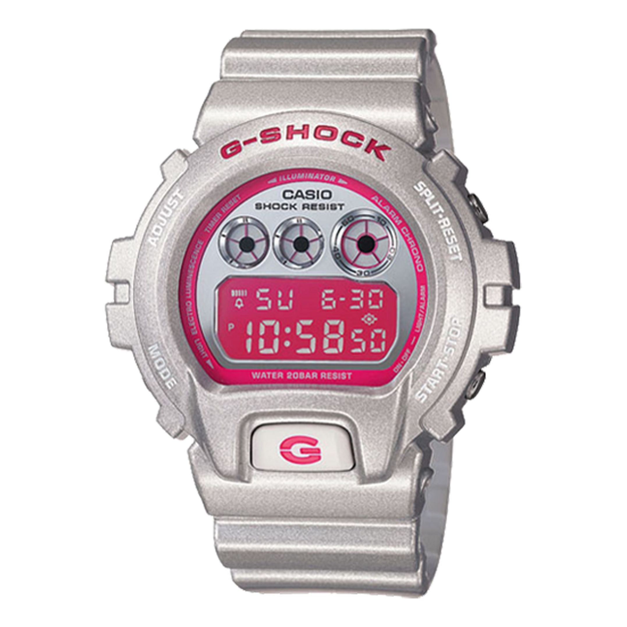 CASIO G-Shock Digital 'Silver Pink' DW-6900CB-8