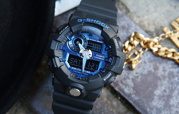 CASIO G-Shock Analog-Digital 'Black Blue' GA-710-1A2PR