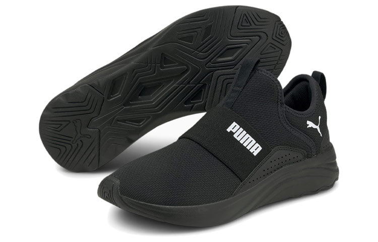 WMNS) PUMA Softride Sophia Slip-On 'Black White' 195161-01