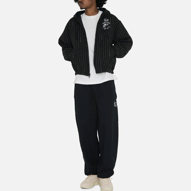 Nike x Stssy Striped Wool Jacket (Asia Sizing) 'Black' DR4413-010