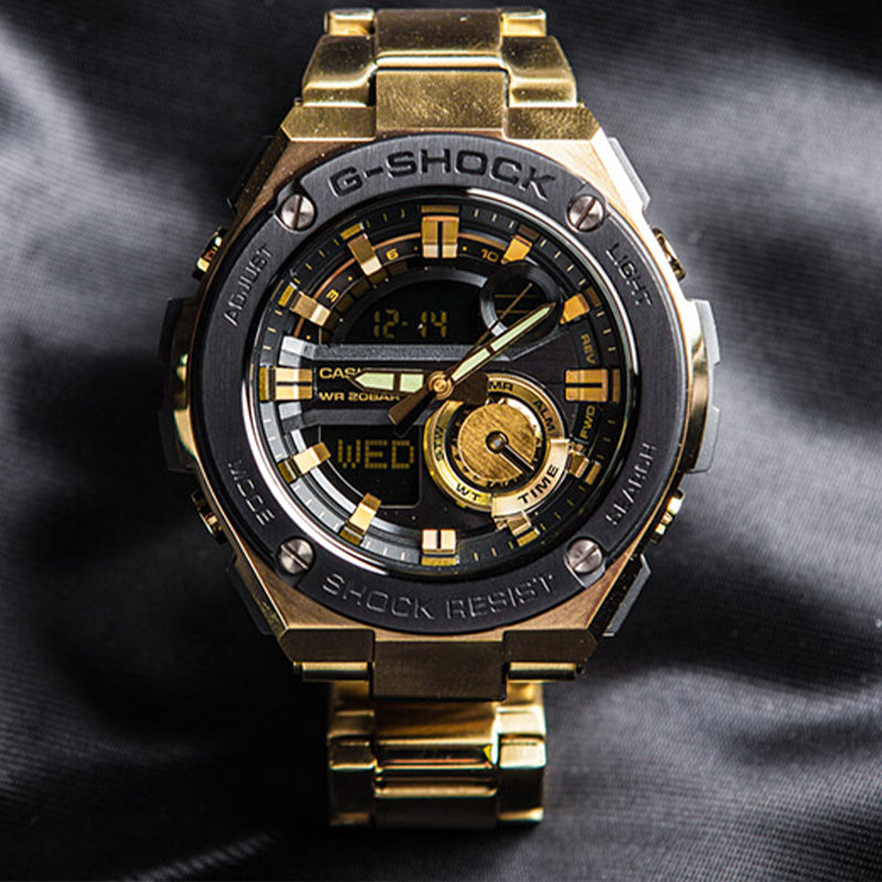 CASIO G-Shock G-Steel 'Black Gold' GST-210GD-1A