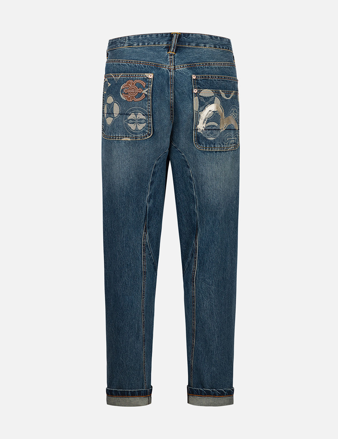 7-Pocket Design Vintage Washed Loose Fit Jeans #2038 – EVISU