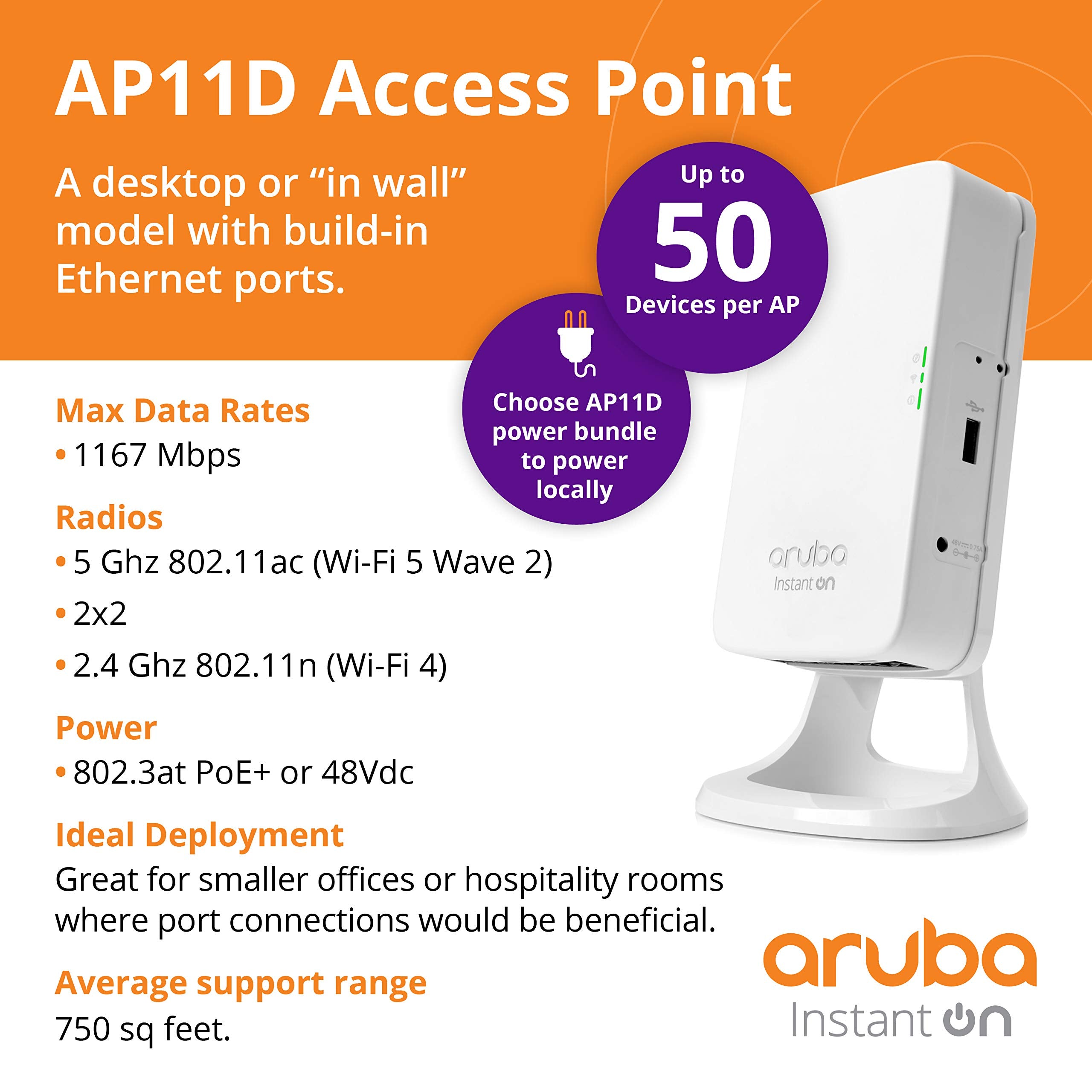 Aruba Instant On AP11D Access Point (R2X16A) – SourceIT