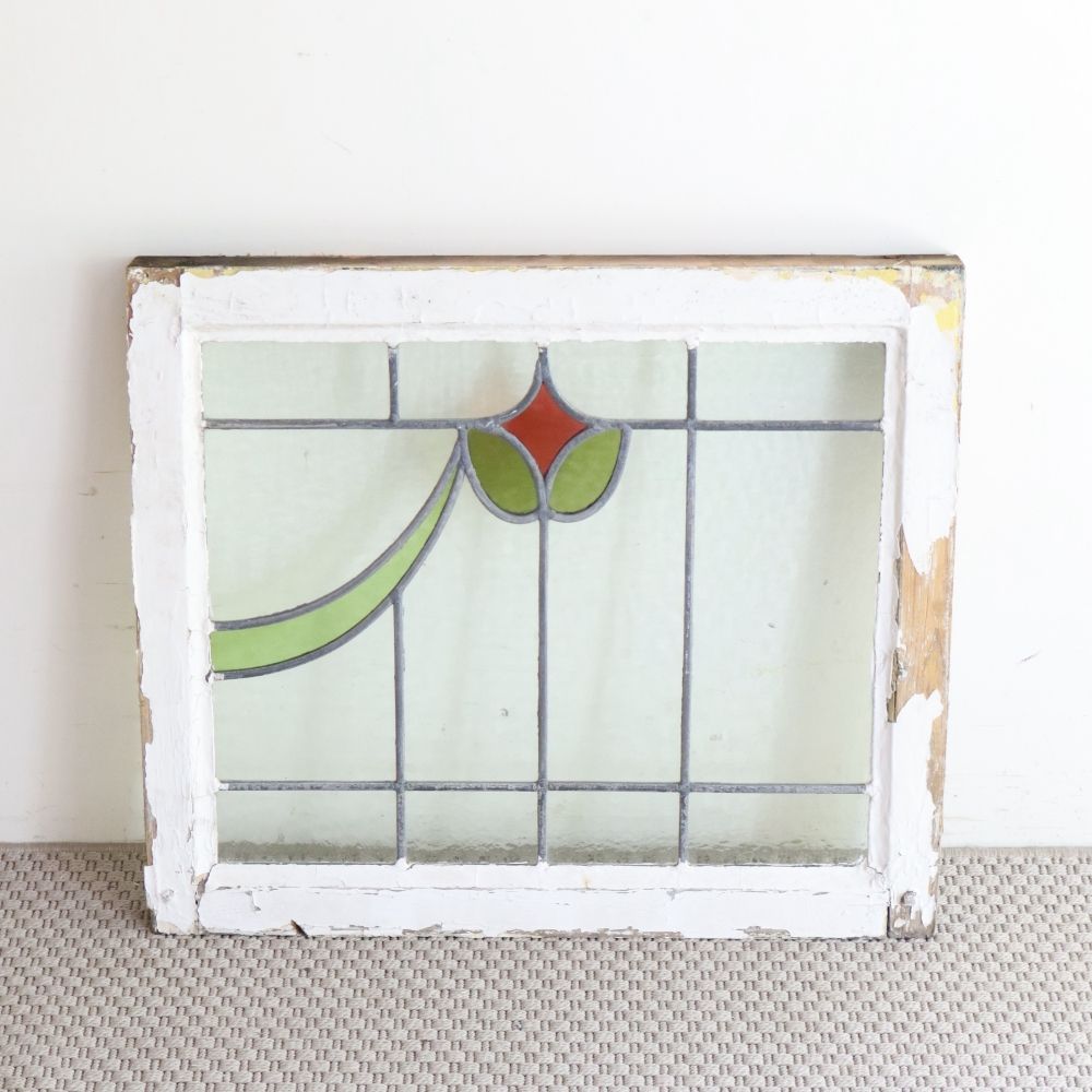 英国アンティーク】ステンドグラス （アンティーク枠） VC106-286006